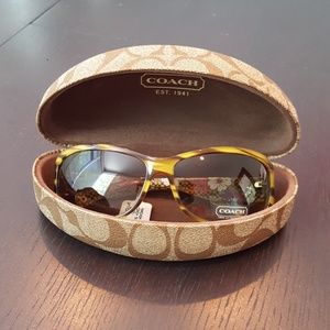 COACH Green/Brown Tortoise Sunglasses NWT